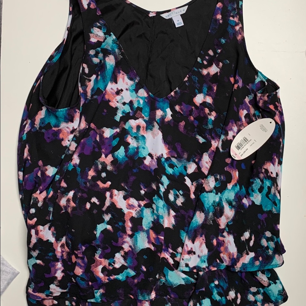 1X sleeveless blouse, NWT
